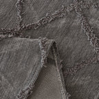 Soft Chenille Sofa Throw Cover, Raised Geometric Texture Furniture Protector Blanket