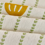 Cute Dotted Stripe Couch Protector, Non-Slip Washable Sofa Cover with Ruffled Skirt