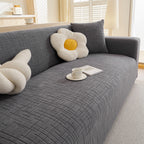 Embossed Lines Couch Covers Stretchable Non-Slip & Washable Sofa Slipcovers