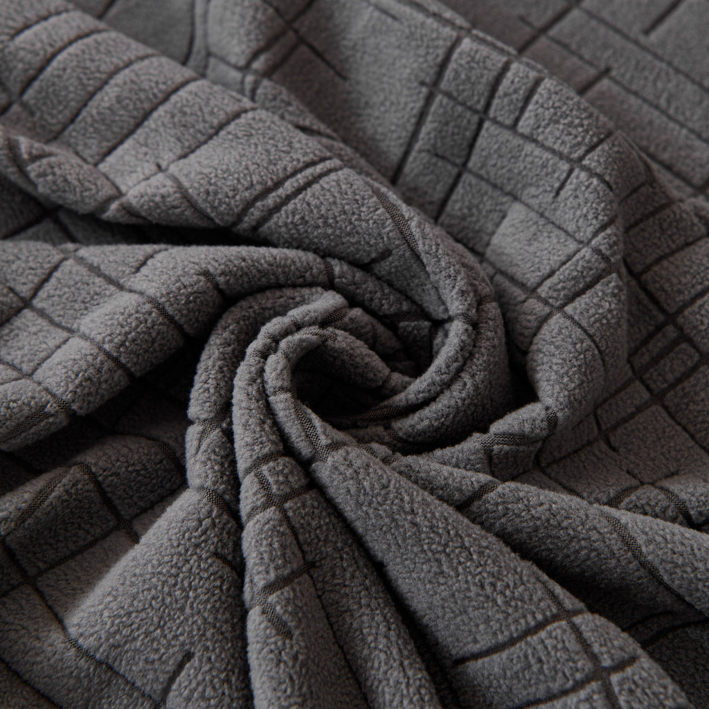 Embossed Lines Couch Covers Stretchable Non-Slip & Washable Sofa Slipcovers