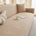 Embossed Lines Couch Covers Stretchable Non-Slip & Washable Sofa Slipcovers