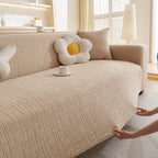 Embossed Lines Couch Covers Stretchable Non-Slip & Washable Sofa Slipcovers