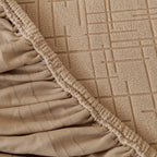 Embossed Lines Couch Covers Stretchable Non-Slip & Washable Sofa Slipcovers