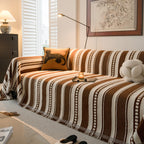 Bohemian Striped Sofa Cover, Decor Woven Throw for Couch, Loveseat, or Sectional
