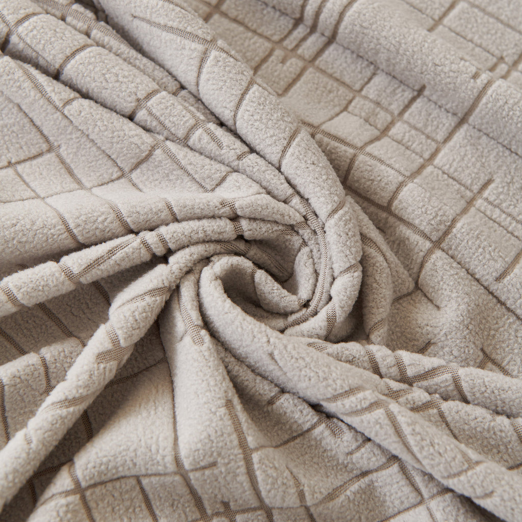 Embossed Lines Couch Covers Stretchable Non-Slip & Washable Sofa Slipcovers