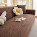 Embossed Lines Couch Covers Stretchable Non-Slip & Washable Sofa Slipcovers