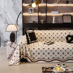 Chenille Jacquard Sofa Throw Cover Blanket, Luxury Thick Woven Couch Cover for Sofa