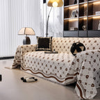 Chenille Jacquard Sofa Throw Cover Blanket, Luxury Thick Woven Couch Cover for Sofa