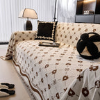 Chenille Jacquard Sofa Throw Cover Blanket, Luxury Thick Woven Couch Cover for Sofa