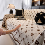 Chenille Jacquard Sofa Throw Cover Blanket, Luxury Thick Woven Couch Cover for Sofa