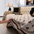 Chenille Jacquard Sofa Throw Cover Blanket, Luxury Thick Woven Couch Cover for Sofa