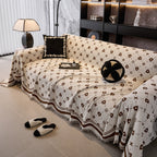 Chenille Jacquard Sofa Throw Cover Blanket, Luxury Thick Woven Couch Cover for Sofa