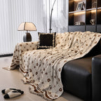 Chenille Jacquard Sofa Throw Cover Blanket, Luxury Thick Woven Couch Cover for Sofa