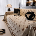 Chenille Jacquard Sofa Throw Cover Blanket, Luxury Thick Woven Couch Cover for Sofa