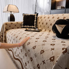 Chenille Jacquard Sofa Throw Cover Blanket, Luxury Thick Woven Couch Cover for Sofa