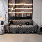 Chenille Jacquard Sofa Throw Cover Blanket, Luxury Thick Woven Couch Cover for Sofa