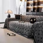 Chenille Jacquard Sofa Throw Cover Blanket, Luxury Thick Woven Couch Cover for Sofa