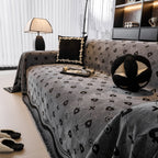 Chenille Jacquard Sofa Throw Cover Blanket, Luxury Thick Woven Couch Cover for Sofa