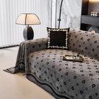 Chenille Jacquard Sofa Throw Cover Blanket, Luxury Thick Woven Couch Cover for Sofa