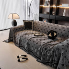 Chenille Jacquard Sofa Throw Cover Blanket, Luxury Thick Woven Couch Cover for Sofa