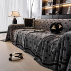 Chenille Jacquard Sofa Throw Cover Blanket, Luxury Thick Woven Couch Cover for Sofa
