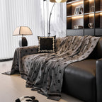 Chenille Jacquard Sofa Throw Cover Blanket, Luxury Thick Woven Couch Cover for Sofa