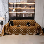 Chenille Jacquard Sofa Throw Cover Blanket, Luxury Thick Woven Couch Cover for Sofa