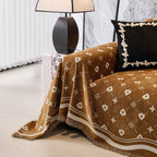 Chenille Jacquard Sofa Throw Cover Blanket, Luxury Thick Woven Couch Cover for Sofa
