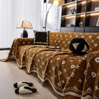 Chenille Jacquard Sofa Throw Cover Blanket, Luxury Thick Woven Couch Cover for Sofa
