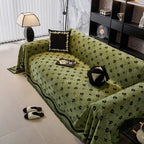 Chenille Jacquard Sofa Throw Cover Blanket, Luxury Thick Woven Couch Cover for Sofa