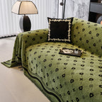 Chenille Jacquard Sofa Throw Cover Blanket, Luxury Thick Woven Couch Cover for Sofa