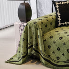 Chenille Jacquard Sofa Throw Cover Blanket, Luxury Thick Woven Couch Cover for Sofa