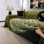 Chenille Jacquard Sofa Throw Cover Blanket, Luxury Thick Woven Couch Cover for Sofa