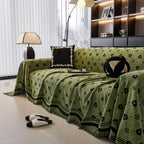 Chenille Jacquard Sofa Throw Cover Blanket, Luxury Thick Woven Couch Cover for Sofa