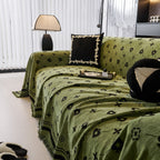 Chenille Jacquard Sofa Throw Cover Blanket, Luxury Thick Woven Couch Cover for Sofa