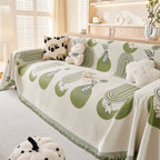 Decorative Throw Blankets for Couch Reversible Chenille Furniture Throw Covers for Sectional Sofa