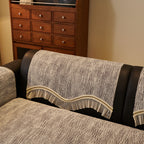 French Vintage Style Couch Cover with Skirt,  Non-Slip Sectional Furniture Covers