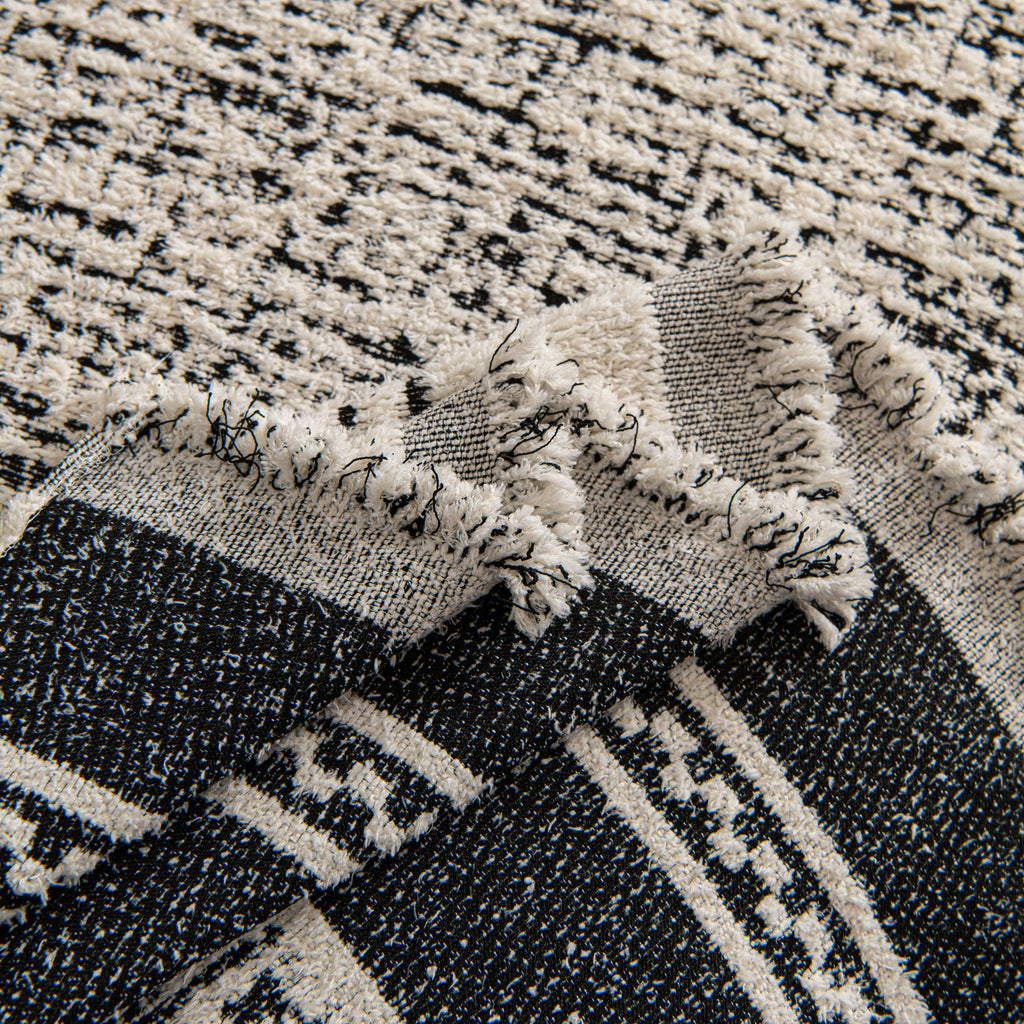Textured Woven Furniture Protector for Couch, Rustic Farmhouse Sofa Throw Blanket