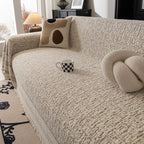 Textured Woven Furniture Protector for Couch, Rustic Farmhouse Sofa Throw Blanket