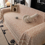 Textured Woven Furniture Protector for Couch, Rustic Farmhouse Sofa Throw Blanket