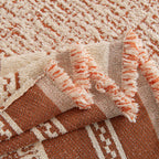 Textured Woven Furniture Protector for Couch, Rustic Farmhouse Sofa Throw Blanket