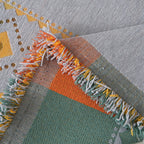 Bohemian Geometric Sofa Throw Cover, Cozy & Protective Ethnic-Inspired Couch Cover