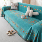 Bohemian Geometric Sofa Throw Cover, Cozy & Protective Ethnic-Inspired Couch Cover