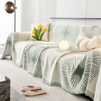 Dandelion Reversible Striped Couch Throw Cover for Living Room Pet Sofa Slipcovers Couch Protector