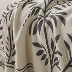 Modern Minimalist Chenille Willow Leaf Pattern Couch Cover Blanket, Luxurious Blankets for The Sofa