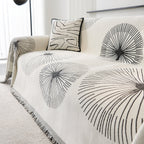 Dandelion Reversible Striped Couch Throw Cover for Living Room Pet Sofa Slipcovers Couch Protector
