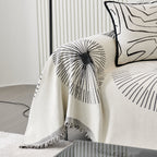 Dandelion Reversible Striped Couch Throw Cover for Living Room Pet Sofa Slipcovers Couch Protector