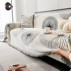 Dandelion Reversible Striped Couch Throw Cover for Living Room Pet Sofa Slipcovers Couch Protector