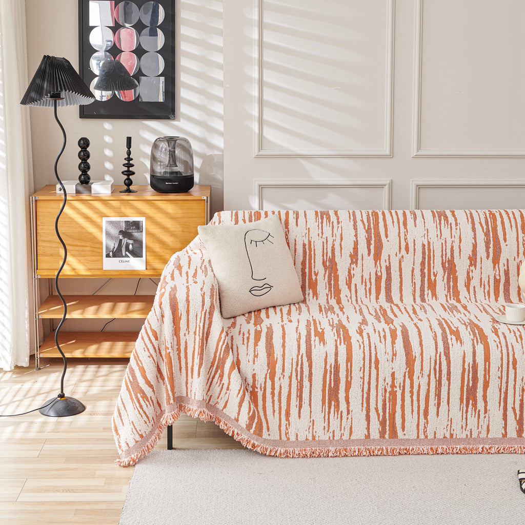 Reversible Sofa Throw Blanket, Couch Cover Sofa Slipcover for Most Shape Sofas