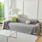 Embossed Leaf Pattern Sofa Cover Blanket for Couch, Soft Cooling Textured Couch Cover